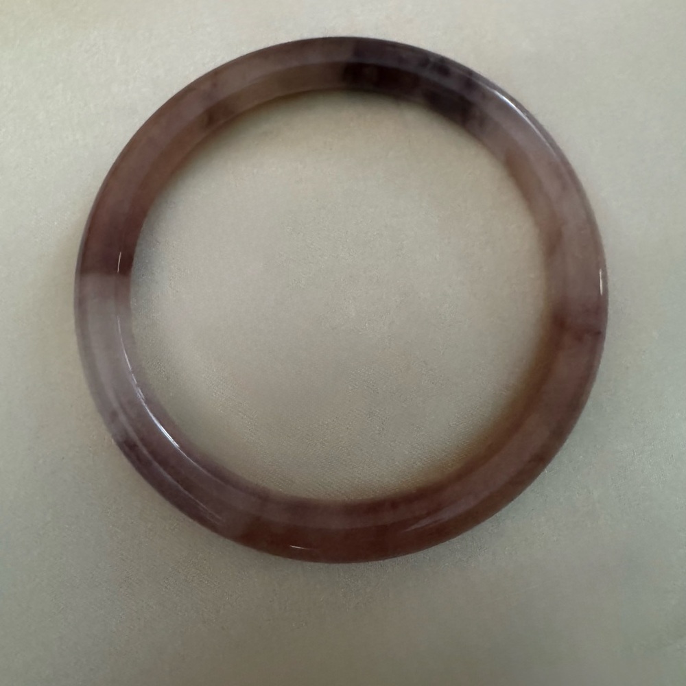 Elegant Brown Jade Bangle Bracelet